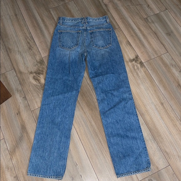 REVOLVE SLVRLAKE London Gimme Shelter Distressed Knee Straight leg Jeans Size 26 - Picture 6 of 9